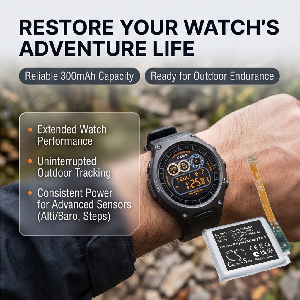 Akut yhteensopiva Casio Smart Outdoor Watch CS-CDF100SH