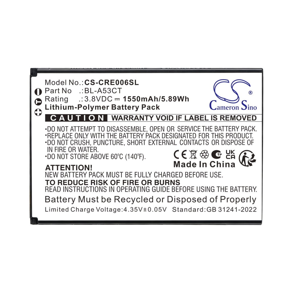 Akut yhteensopiva Consumer Cellular Iris Easy Flip CS-CRE006SL