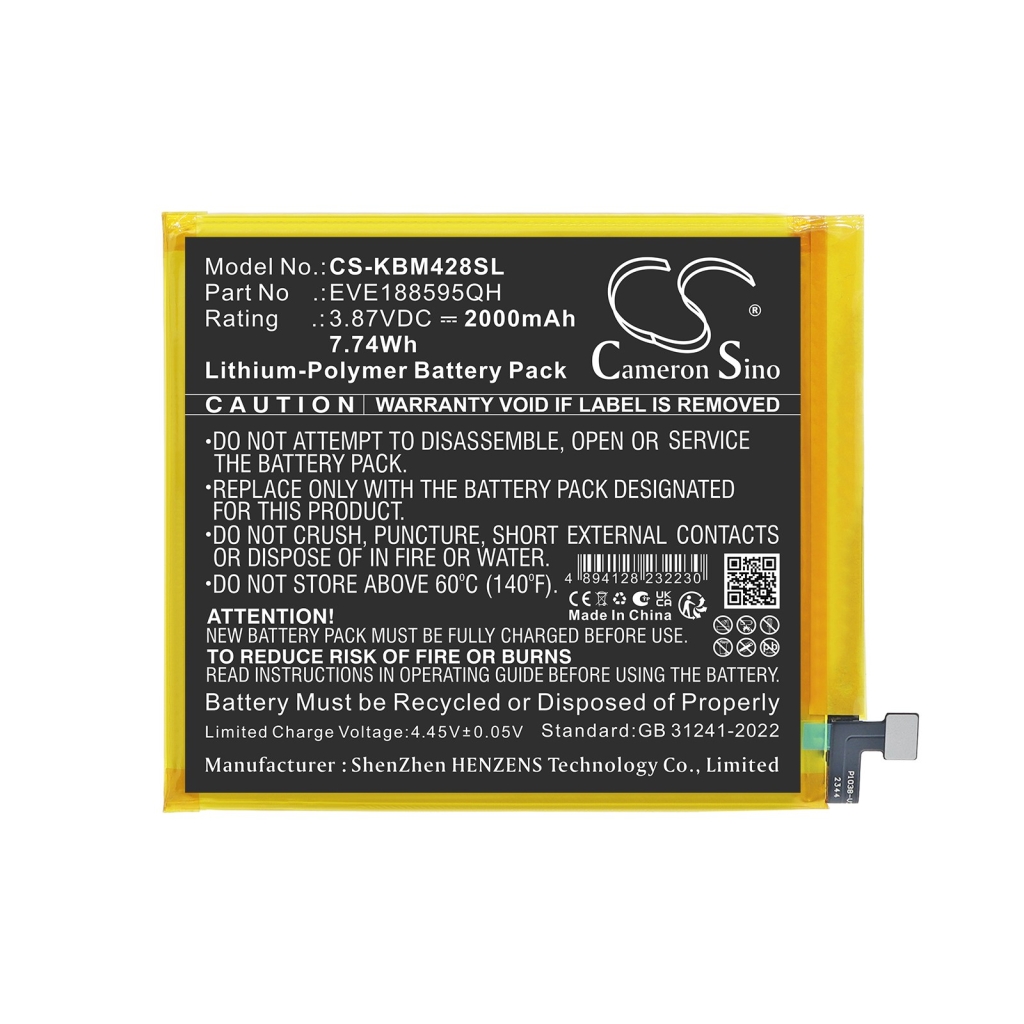 Akut yhteensopiva Kobo Libra Colour Colour 7-inch color e-reader CS-KBM428SL