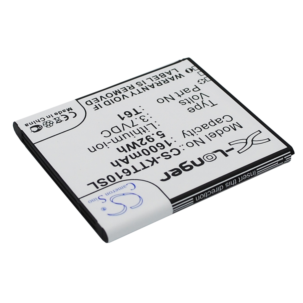 Akut yhteensopiva K-Touch T61 T61 CS-KTT610SL