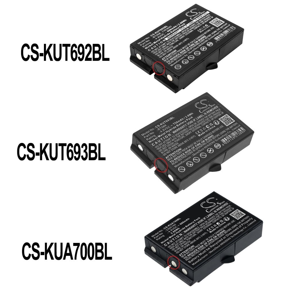 Akut yhteensopiva Ikusi TM70/iK2.13B JS JS3 LV CS-KUA700BL