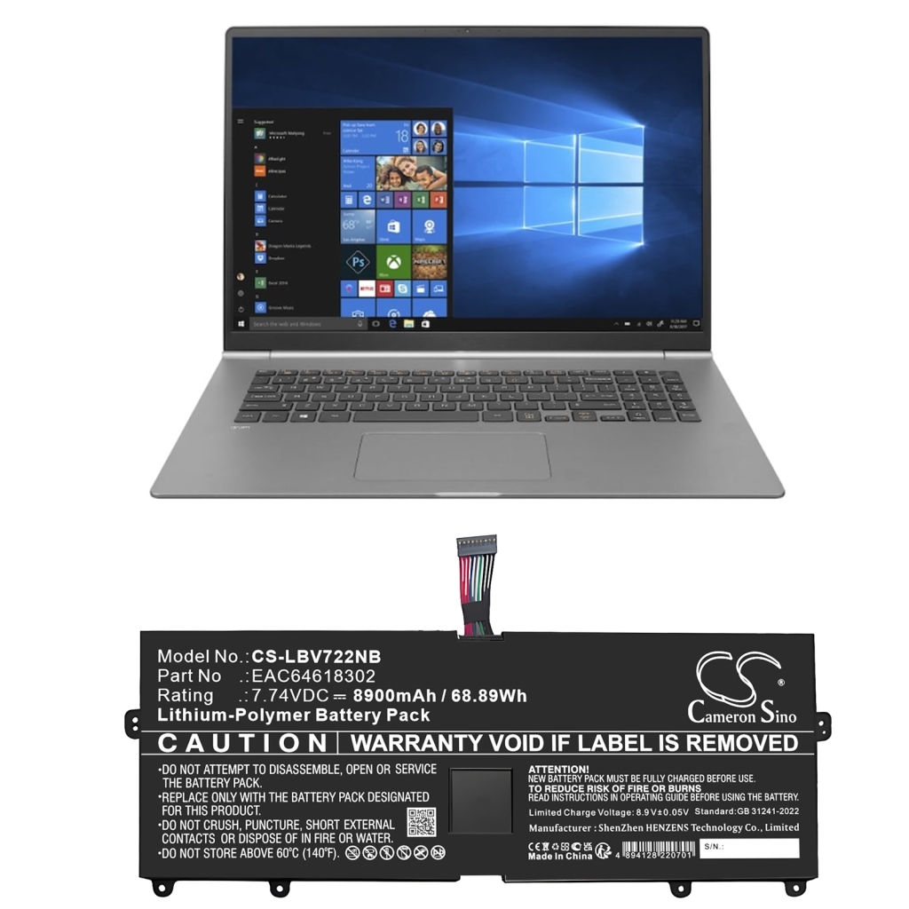 Kannettavan tietokoneen akku LG CS-LBV722NB