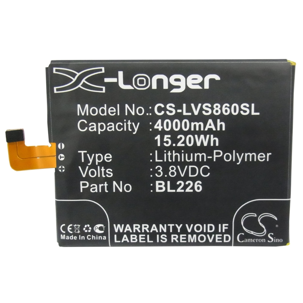 Akut yhteensopiva Lenovo S860 S860 CS-LVS860SL