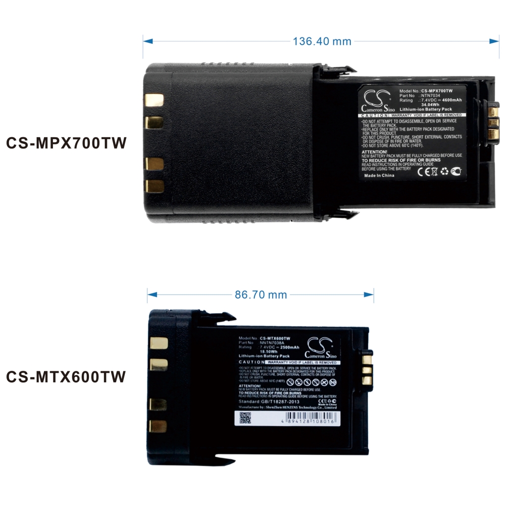 Kaksisuuntaisen radion akku Motorola APX 6000