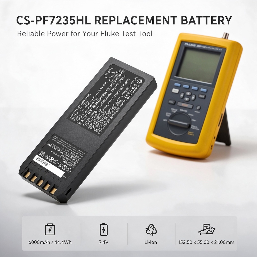 Akut yhteensopiva Fluke Impulse 6000D 7000DP CS-PF7235HL