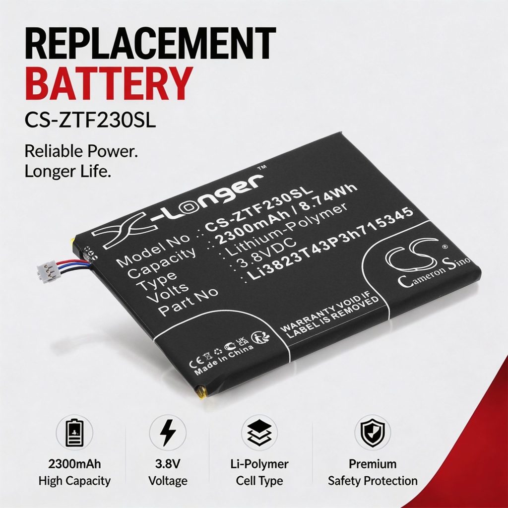 Akut yhteensopiva ZTE MF910 MF910 4G LTE CS-ZTF230SL