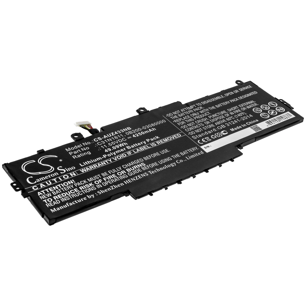Yhteensopiva akun vaihto Asus 0B200-03080000,C31N1811