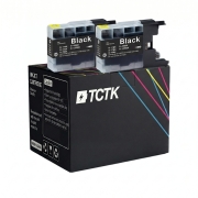 TCTK Mustepatruunat LC1280BK 2 kpl sarja musta yhteensopiva Brother DCP-J 525 N W, sekä DCP-J 725 DW, sekä DCP-J 925 DW N, sekä MFC-J 280 W, sekä MFC-J 425 W, sekä MFC-J 430 W, sekä MFC-J 432 W