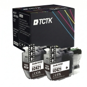 TCTK Mustepatruunat LC-421 2 kpl sarja musta yhteensopiva Brother DCP-J 1050 DW, sekä DCP-J 1140 DW, sekä DCP-J 1800 DW, sekä MFC-J 1010 DW, korvaa LC421BK