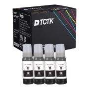 TCTK Ink 104 4 Pack Black compatible with Epson EcoTank ET-1810 ET-2710 ET-2720 ET-2810 ET-2820 ET-2850 ET-3750 ET-3850 ET-4700 ET-4750 ET-4850, replaces C13T00P140