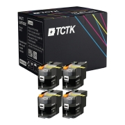 TCTK Mustepatruunat LC22U 4 kpl sarja musta yhteensopiva Brother DCP-J 785 DW, sekä MFC-J 985 DW