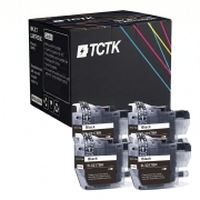 TCTK Ink Cartridges LC-3217 4-pack Black compatible with Brother MFC-J 5330 DW, for MFC-J 5335 DW DWF, for MFC-J 5730 DW, for MFC-J 5830 DW, for MFC-J 5930 DW, for MFC-J 6530 DW, replaces LC3217BK
