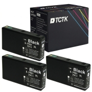 TCTK Mustepatruunat 79 4 kpl sarja musta yhteensopiva Epson WorkForce Pro WF-4630 DWF, sekä WorkForce Pro WF-4640 DTWF, sekä WorkForce Pro WF-5100, sekä WorkForce Pro WF-5110 DW, korvaa C13T79114010