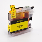 Compatible replacement for Compatible with Brother LC123Y / 10ml Ink Yellow (Ink cartridges - Dye)