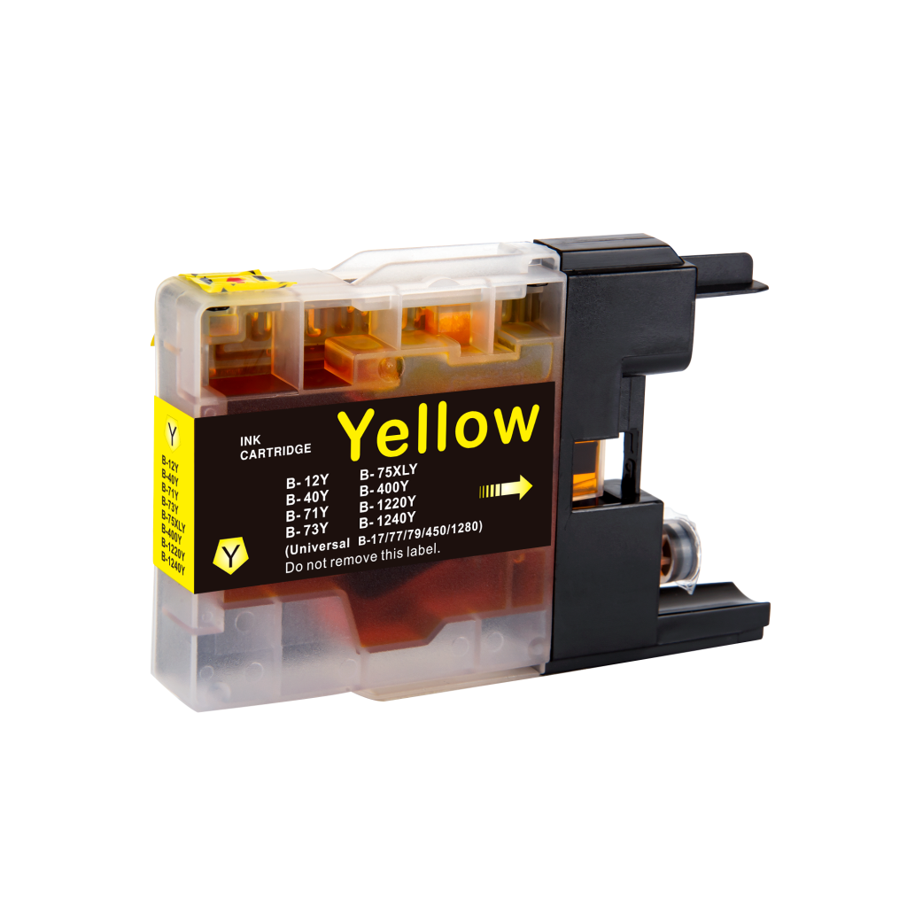 Yhteensopiva Brother LC12 / 12ml Muste Keltainen (Mustekasetit)