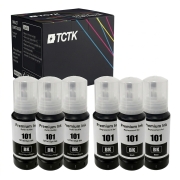 TCTK Ink Cartridges E-101BK E-101BK 6-pack Black compatible with Epson EcoTank L14150 L4150 L4160 L4260 L4266 L6160 L6170 L6176 L6190 L6260 L6270 L6276 L6290