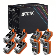 TCTK Ink Cartridges C-35BK C-36C 8-pack 4x Black 4x Cyan compatible with Canon PIXMA iP100 iP100B iP110, for PIXMA TR150 with battery