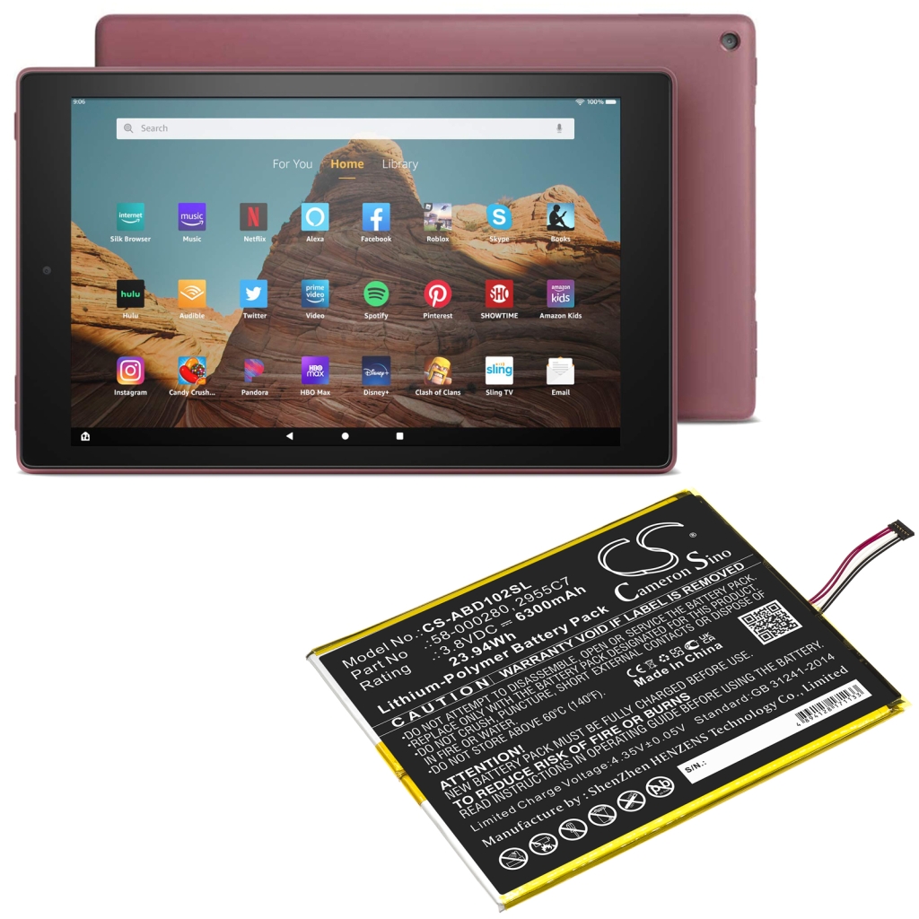 Yhteensopiva akun vaihto Amazon 2955C7,58-000280