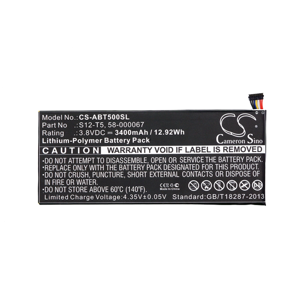 Akut Tabletin akku CS-ABT500SL