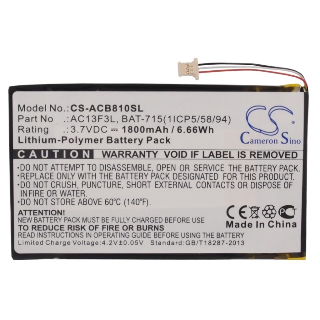 Akut Tabletin akku CS-ACB810SL