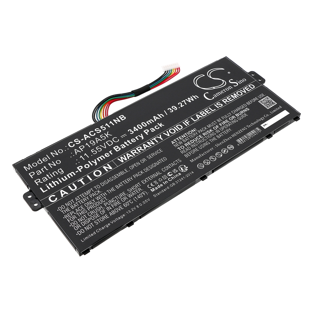 Yhteensopiva akun vaihto Acer AP19A5K