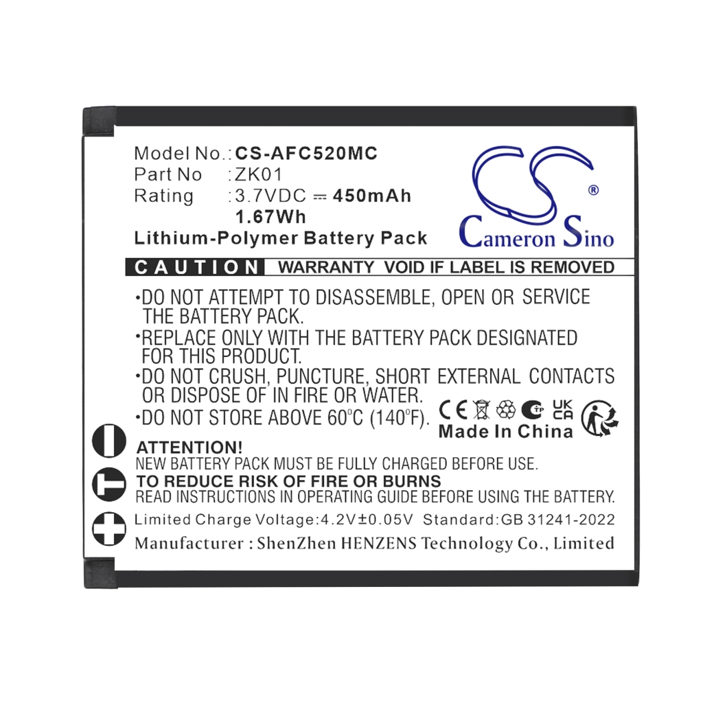 Battery Replaces AgfaPhoto ZK01