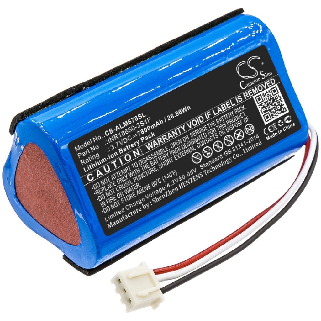 Yhteensopiva akun vaihto Altec Lansing INR18650-3S1P