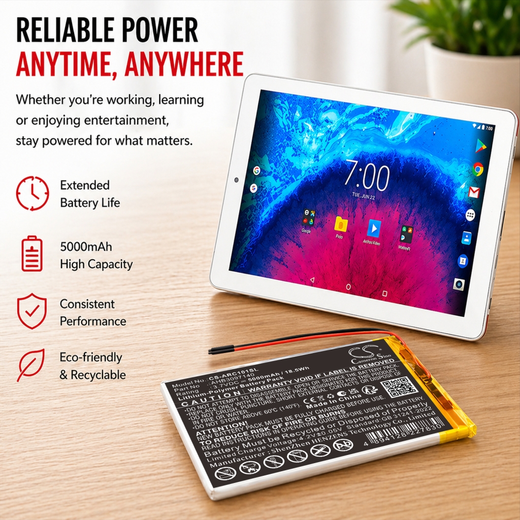 Battery compatible with Archos CS-ARC101SL