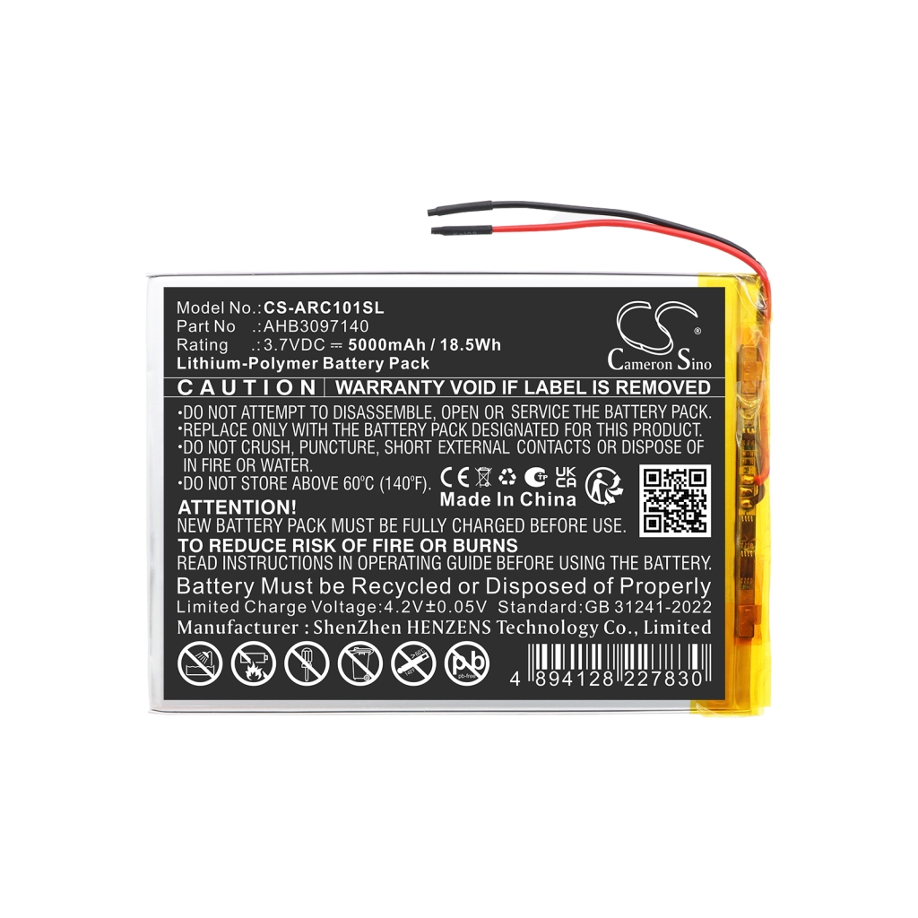 Battery compatible with Archos CS-ARC101SL