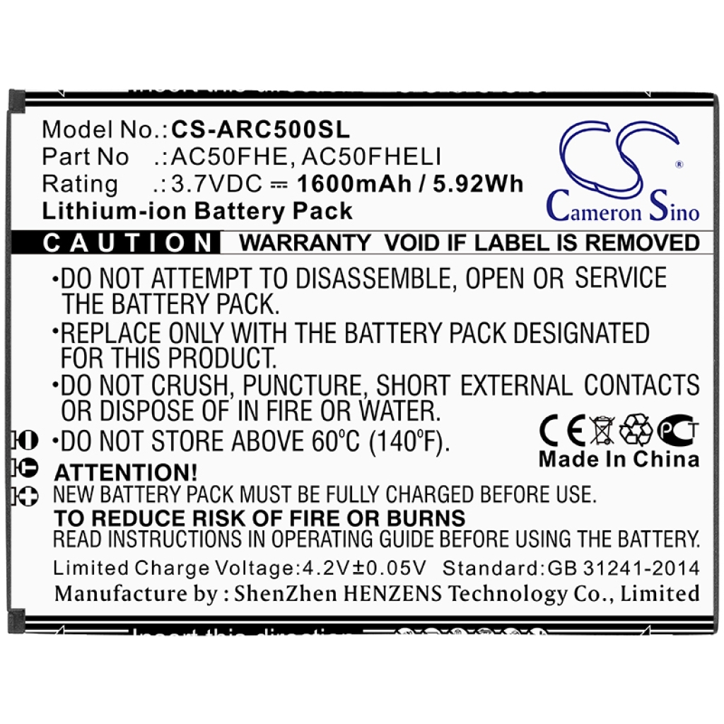 Akut Matkapuhelimen akku CS-ARC500SL