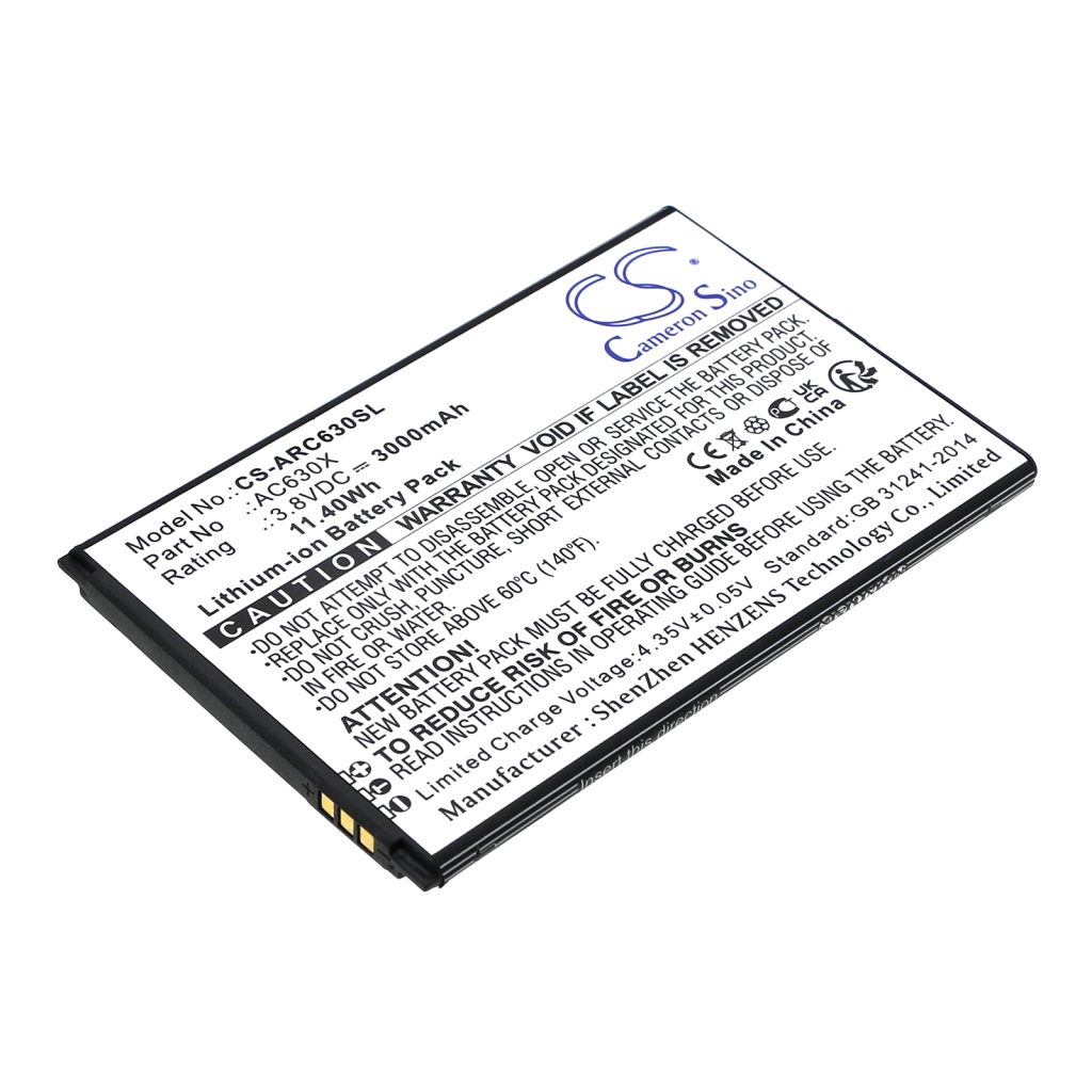 Yhteensopiva akun vaihto Archos AC630X