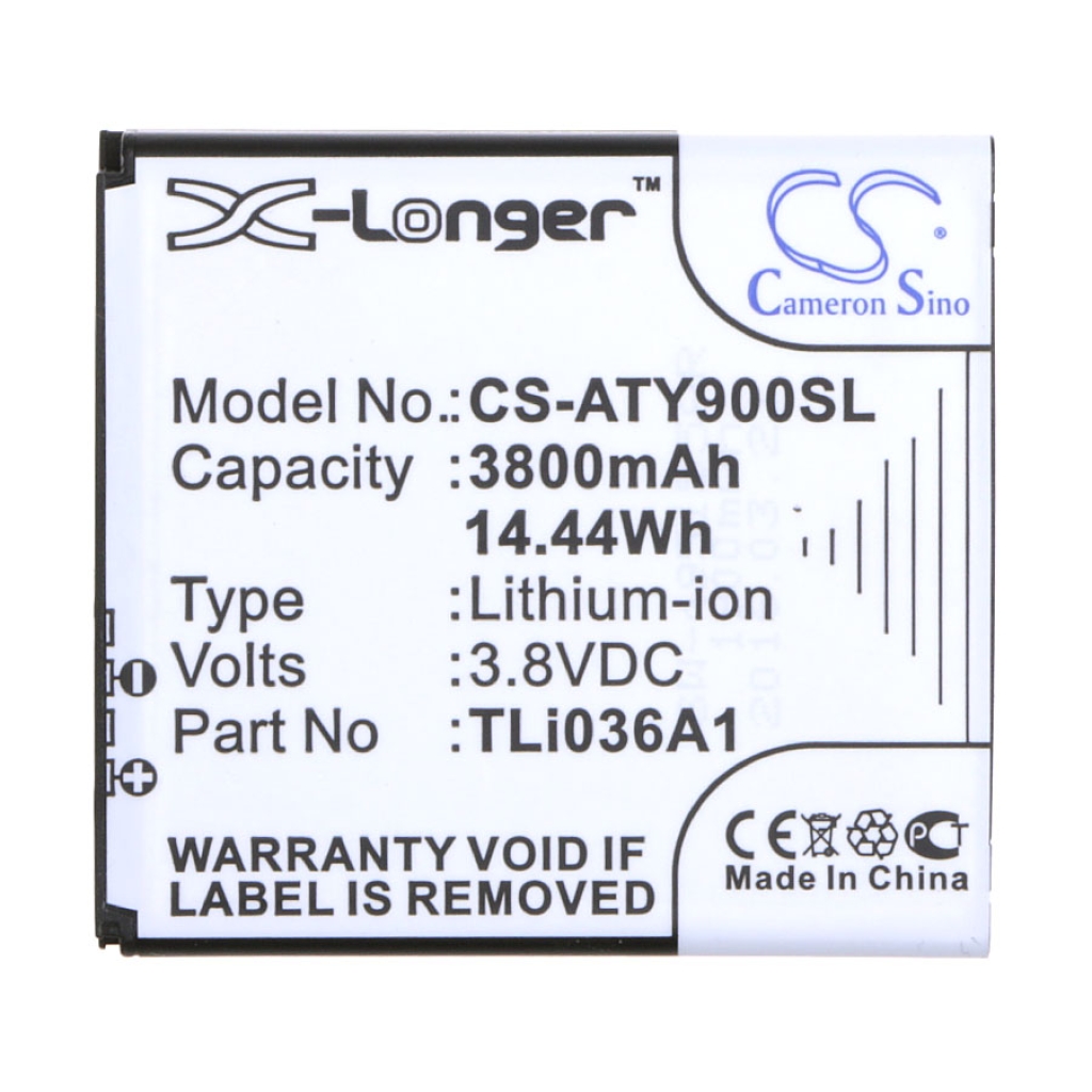 Yhteensopiva akun vaihto Alcatel TLI036A1