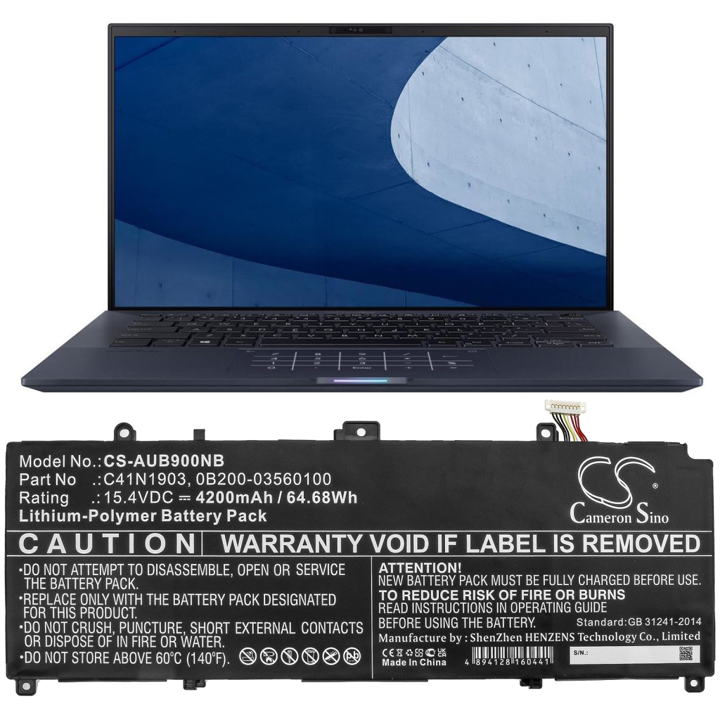 Yhteensopiva akun vaihto Asus 0B200-03560100,C41N1903