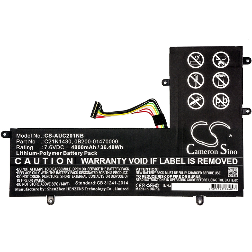 Yhteensopiva akun vaihto Asus 0B200-01470000,C21N1430