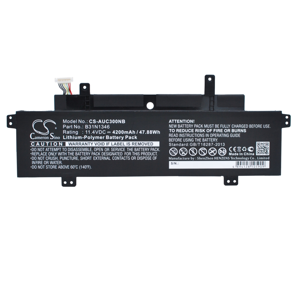 Yhteensopiva akun vaihto Asus 0B200-01010000,B31N1346
