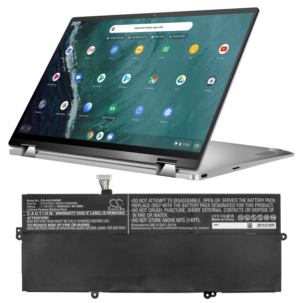 Yhteensopiva akun vaihto Asus 0B200-03290000,C31N1824