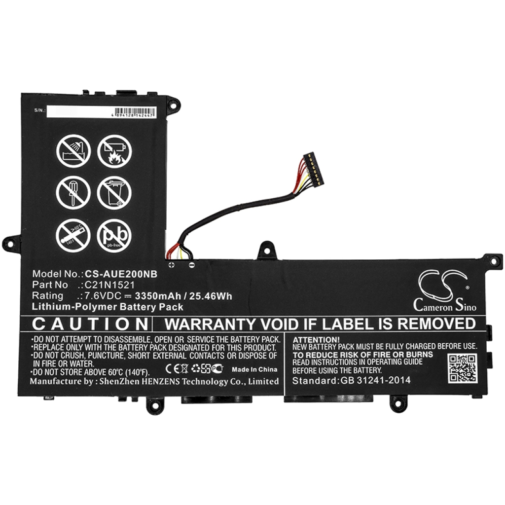 Yhteensopiva akun vaihto Asus 0B200-01870000,C21N1521
