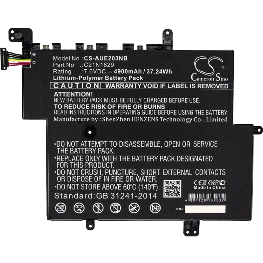Yhteensopiva akun vaihto Asus 0B200-02500000,C21N1629 (2ICP4/59/134)