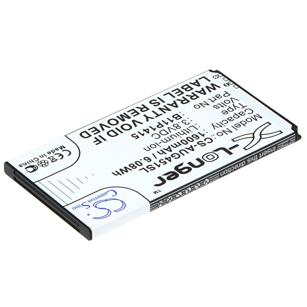 X-Longer CS-AUG451SL phone battery 1600mAh, reversed label view
