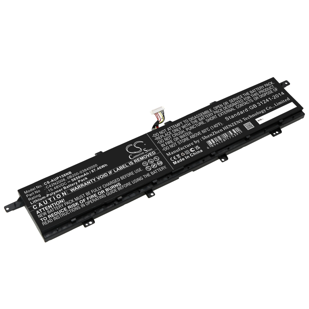 Yhteensopiva akun vaihto Asus 0B200-03840000,C42N2008