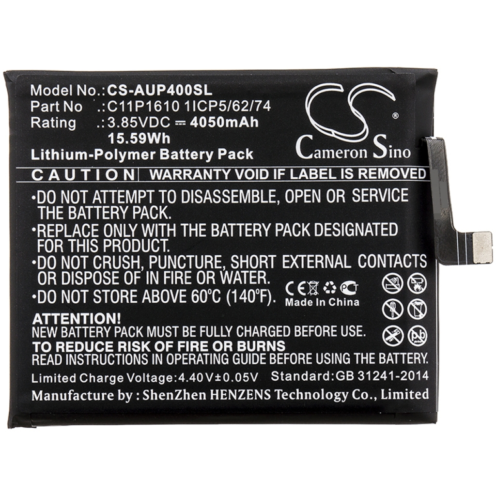 Yhteensopiva akun vaihto Asus C11P1610 1ICP5/62/74