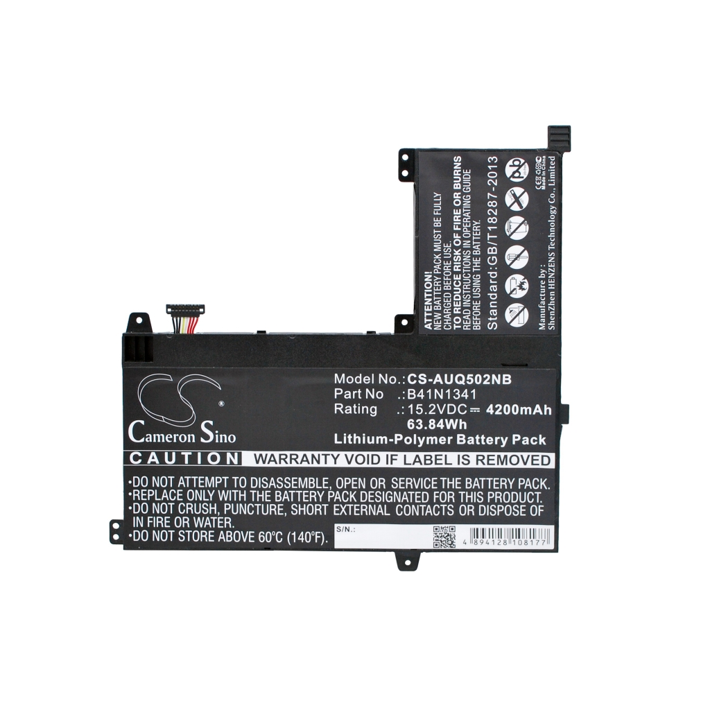 Yhteensopiva akun vaihto Asus 0B200-00960000,B41N1341