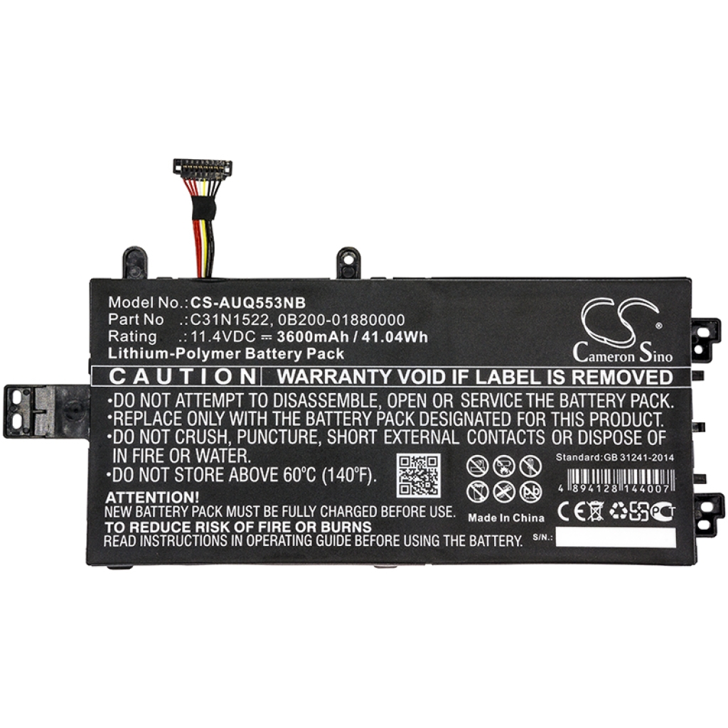 Yhteensopiva akun vaihto Asus 0B200-01880000,C31N1522