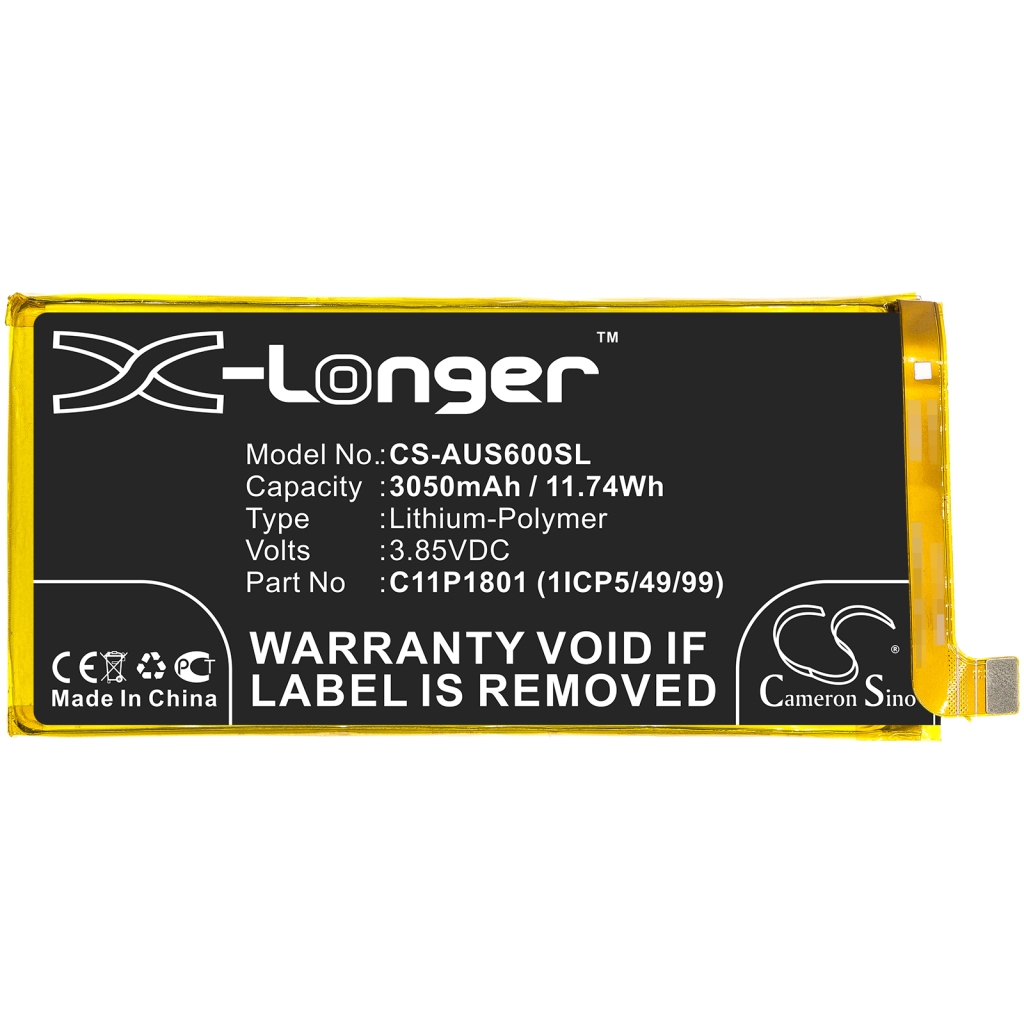 Yhteensopiva akun vaihto Asus 0B200-03010300,C11P1801 (1ICP5/49/99)