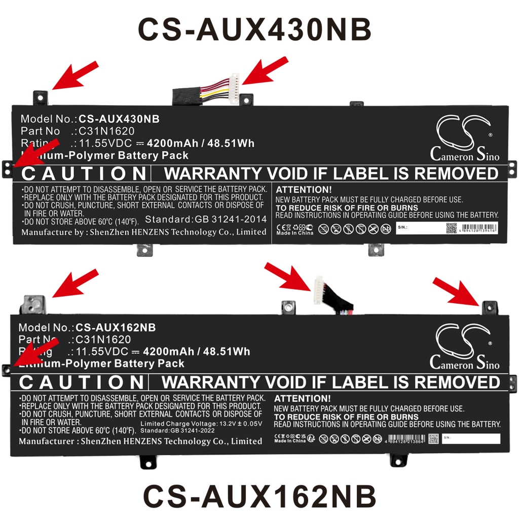 Kannettavan tietokoneen akku Asus CS-AUX162NB