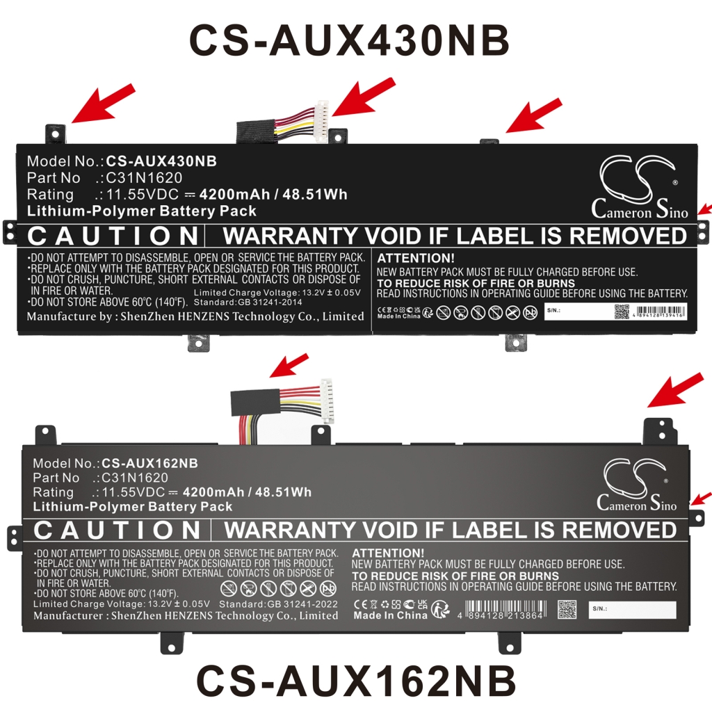 Kannettavan tietokoneen akku Asus ZenBook UX430UQ-GV234T