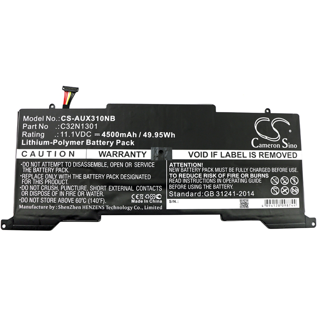 Yhteensopiva akun vaihto Asus 0B200-00510000,C32N1301