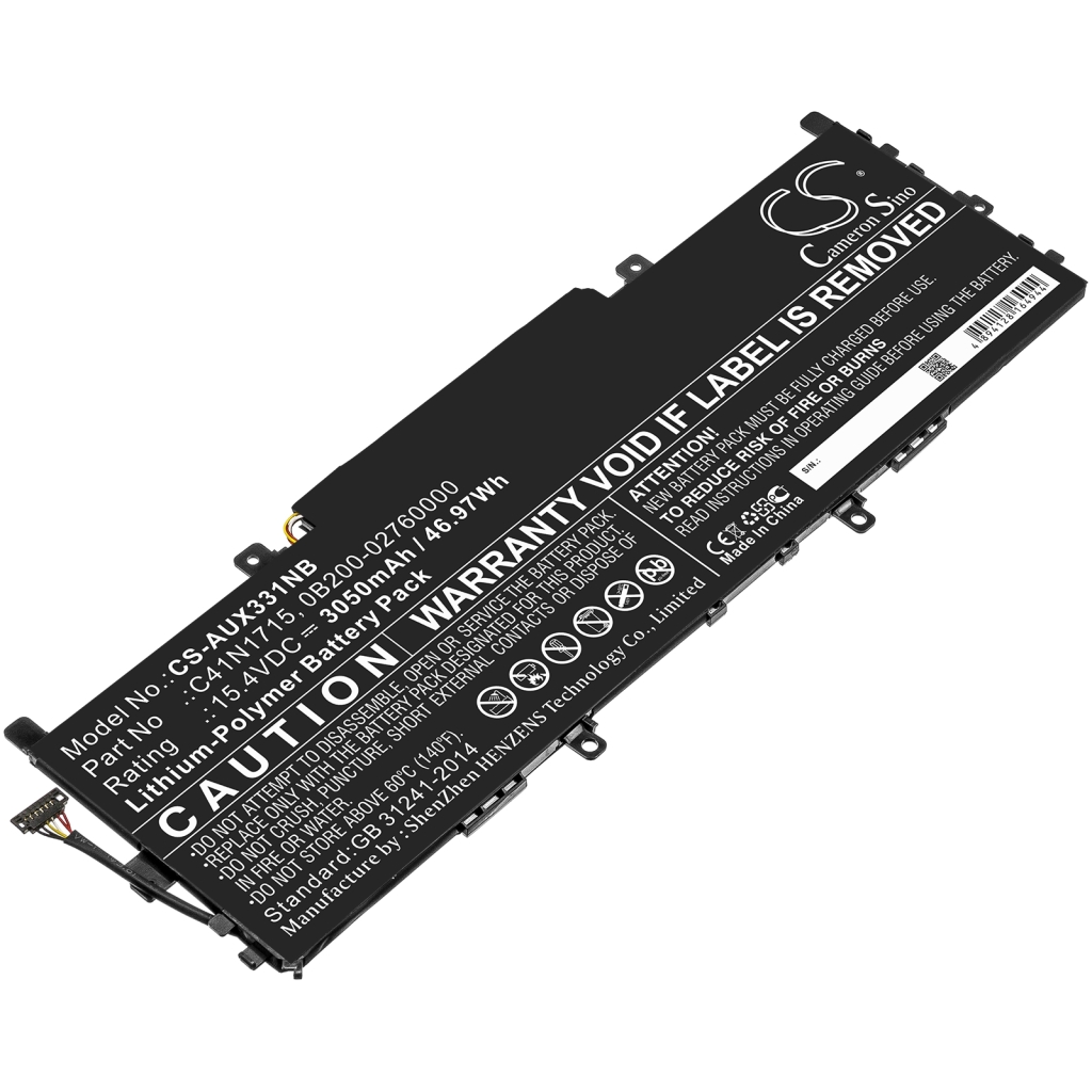 Yhteensopiva akun vaihto Asus 0B200-02760000,C41N1715