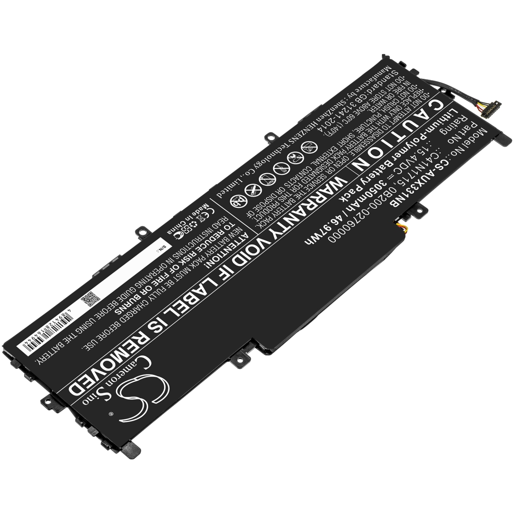 Yhteensopiva akun vaihto Asus 0B200-02760000,C41N1715