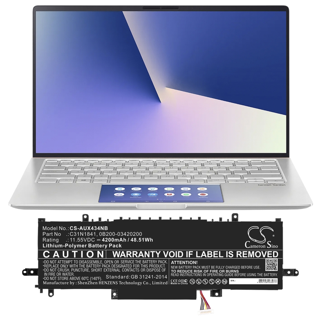 Yhteensopiva akun vaihto Asus 0B200-03420200,C31N1841